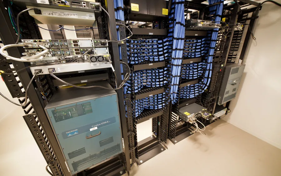 Server racks in a data center
